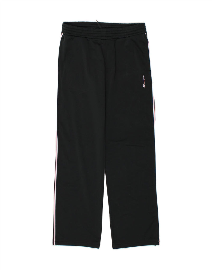 CHAMPION Girls Tracksuit Trousers 9-10 Years Black Polyester | Vintage Champion | Thrift | Second-Hand Champion | Used Clothing | Messina Hembry 