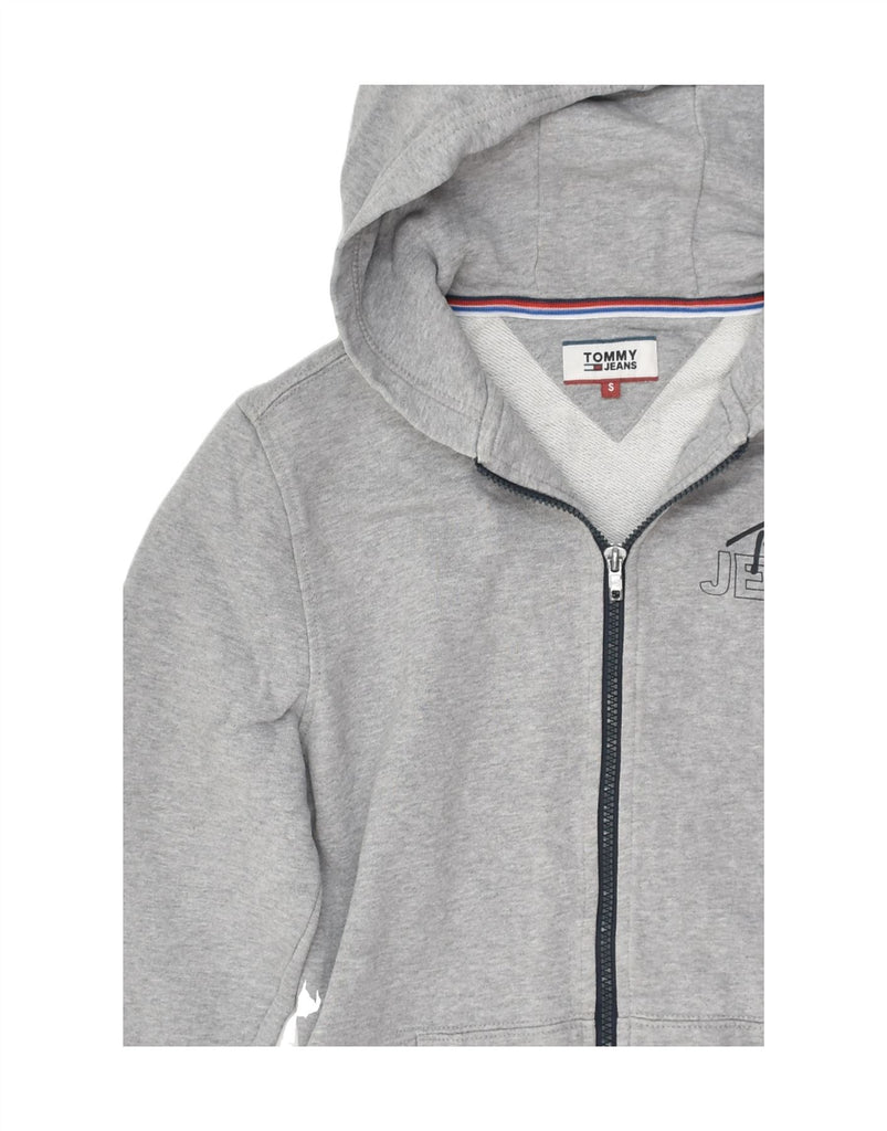 TOMMY HILFIGER Mens Zip Hoodie Sweater Small Grey Cotton | Vintage Tommy Hilfiger | Thrift | Second-Hand Tommy Hilfiger | Used Clothing | Messina Hembry 