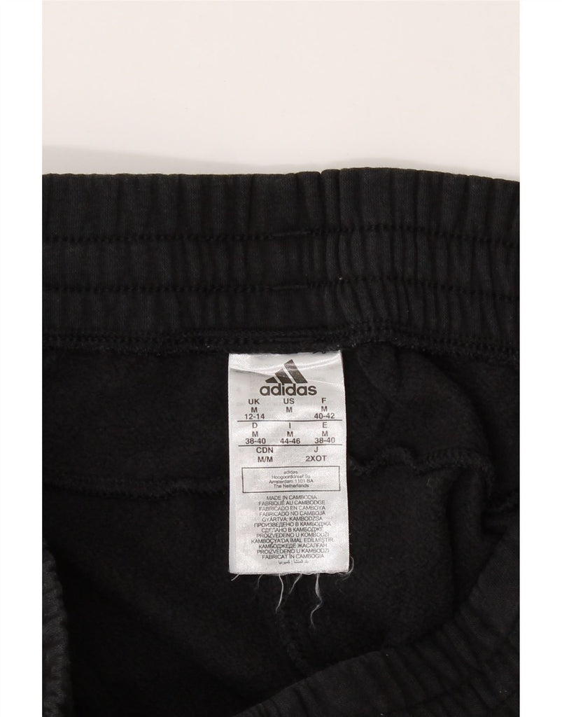 ADIDAS Womens Tracksuit Trousers Joggers UK 12/14 Medium Black Cotton Vintage Adidas and Second-Hand Adidas from Messina Hembry 
