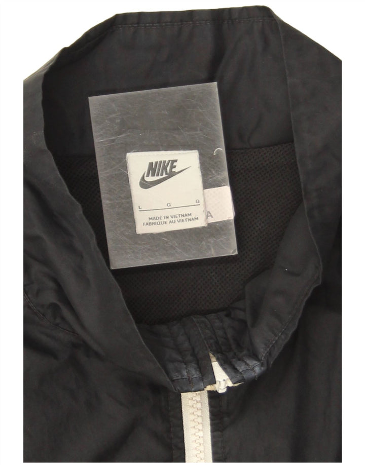 Nike Mens Tracksuit Top Jacket Large Black Polyester