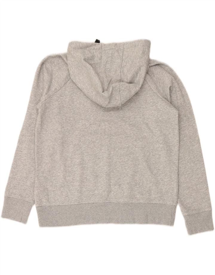 UNDER ARMOUR Womens Oversized Hoodie Jumper UK 10 Small Grey Cotton Vintage Under Armour and Second-Hand Under Armour from Messina Hembry 
