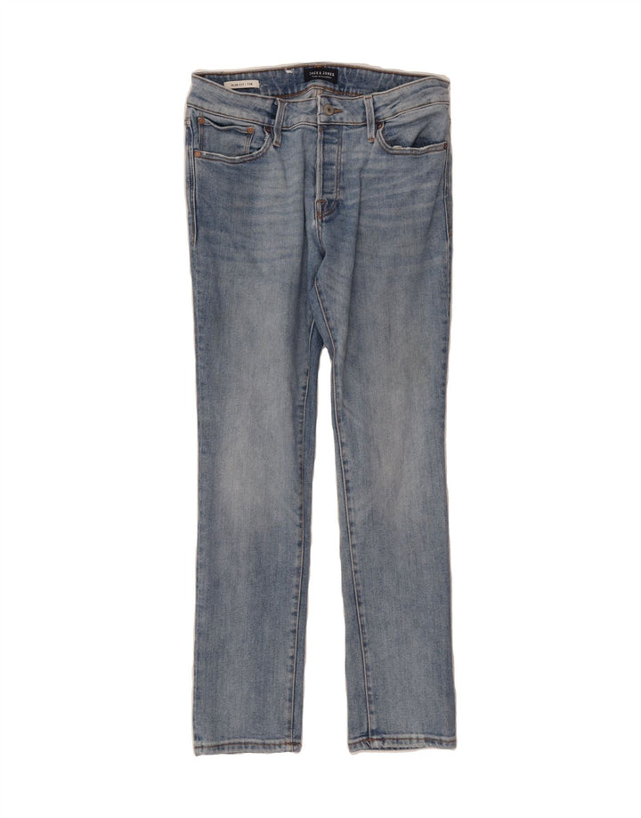 JACK & JONES Mens Tim Slim Jeans W32 L32 Blue Cotton Vintage Jack & Jones and Second-Hand Jack & Jones from Messina Hembry 