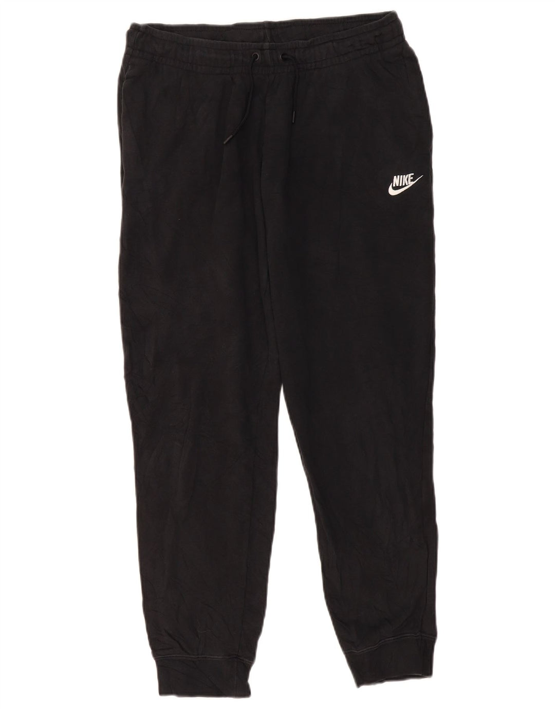 NIKE Womens Tracksuit Trousers Joggers UK 14 Medium Black Cotton