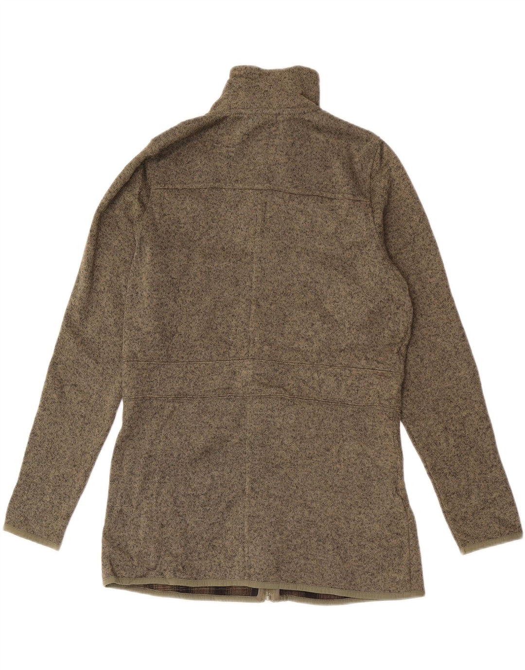 Eddie Bauer Womens Tracksuit Top Jacket UK 14 Medium Khaki Flecked