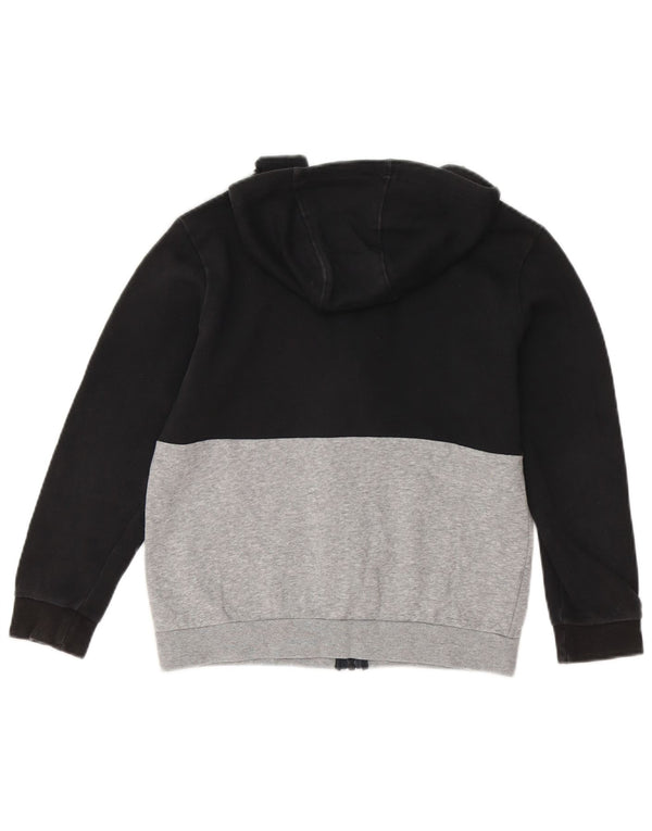 Adidas Boys Zip Hoodie Sweater 11-12 Years Black Colourblock