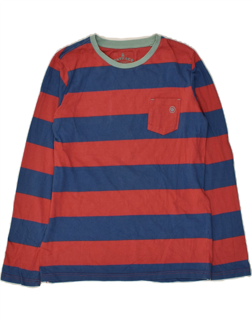 FAT FACE Boys Top Long Sleeve 12-13 Years Red Striped Cotton | Vintage Fat Face | Thrift | Second-Hand Fat Face | Used Clothing | Messina Hembry 