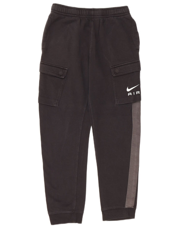 Nike Boys Cargo Tracksuit Trousers Joggers 13-14 Years XL Black Colourblock