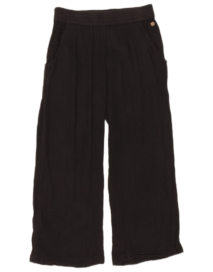 Rip Curl Womens Wide Leg Cropped Trousers Medium W30 L24 Black Cotton