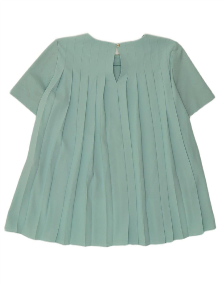 TED BAKER Womens Oversized Blouse Top Size 2 Small Turquoise Viscose