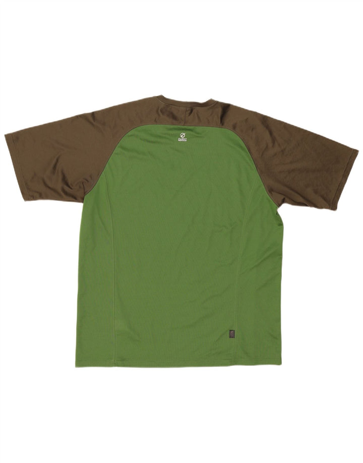 The North Face Mens T-Shirt Top Large Green Colourblock Polyester