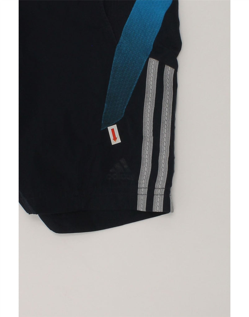 ADIDAS Boys Sport Shorts 7-8 Years Navy Blue Colourblock Polyester | Vintage Adidas | Thrift | Second-Hand Adidas | Used Clothing | Messina Hembry 