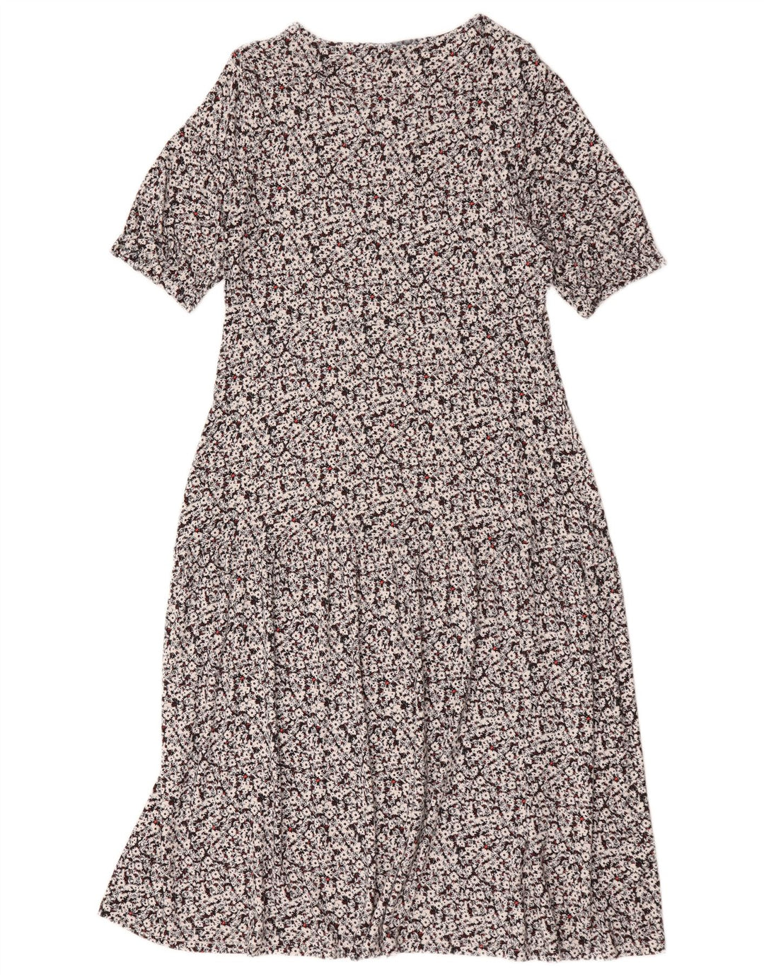 Marks & Spencer Womens Maxi Dress UK 14 Medium Black Floral Viscose