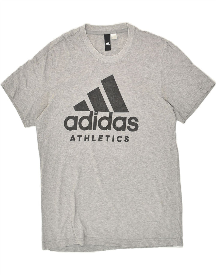 ADIDAS Mens Graphic T-Shirt Top Medium Grey | Vintage Adidas | Thrift | Second-Hand Adidas | Used Clothing | Messina Hembry 