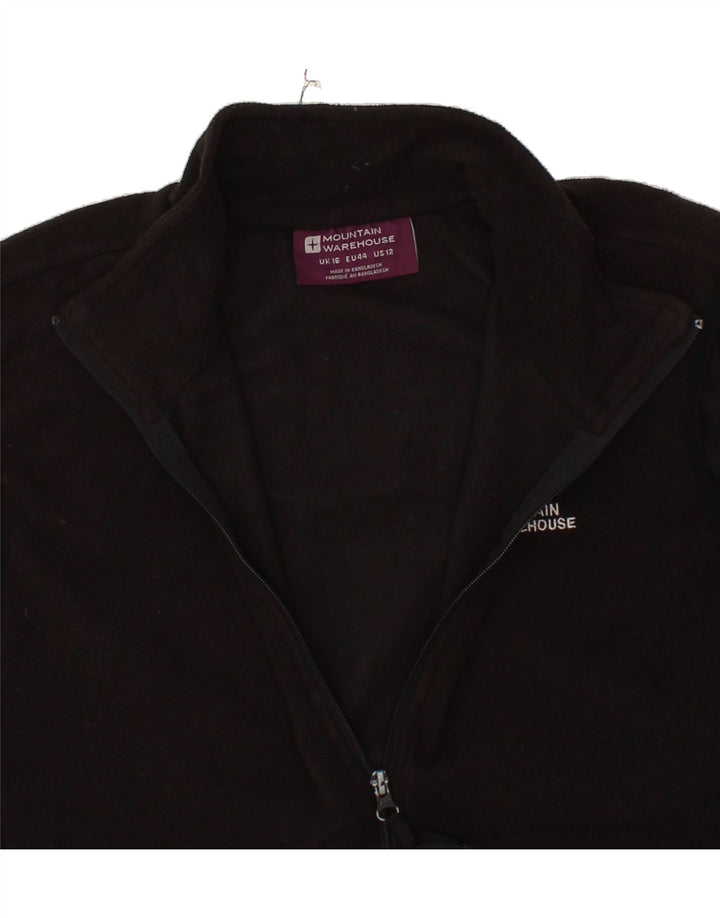 MOUNTAIN WAREHOUSE Womens Fleece Gilet UK 16 Large Black Polyester Vintage Mountain Warehouse and Second-Hand Mountain Warehouse from Messina Hembry 