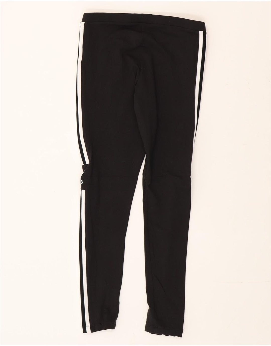Adidas Womens Graphic Leggings UK 12 Medium Black Cotton