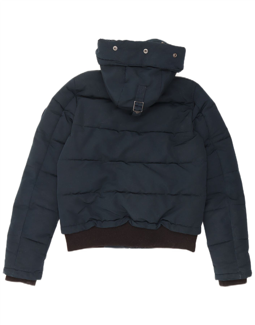 Superdry Womens Hooded Oversized Padded Jacket UK 10 Small Navy Blue