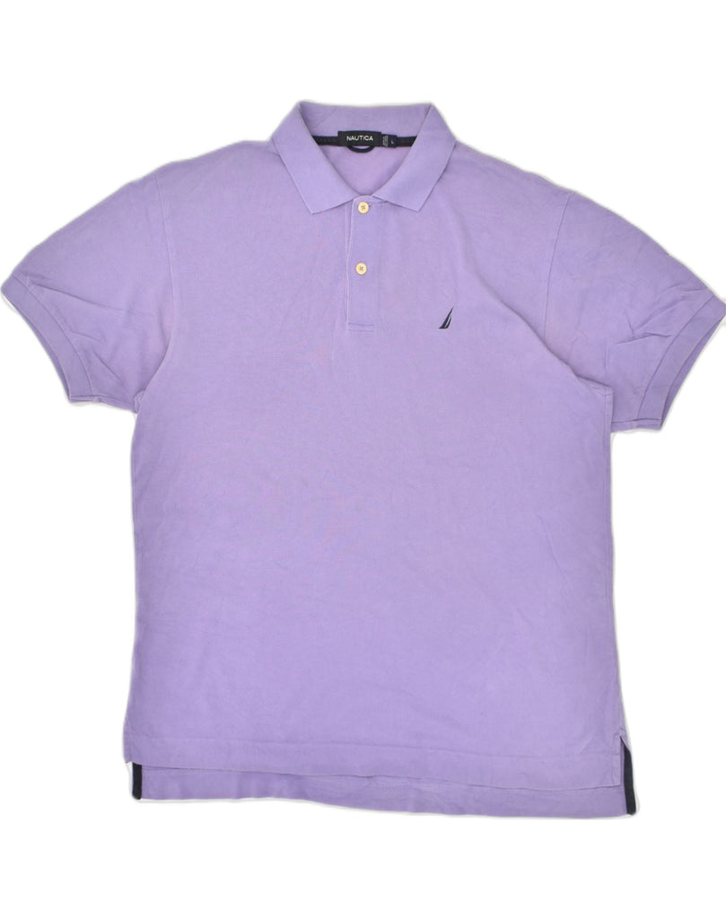 NAUTICA Mens Polo Shirt Large Purple Cotton | Vintage Nautica | Thrift | Second-Hand Nautica | Used Clothing | Messina Hembry 