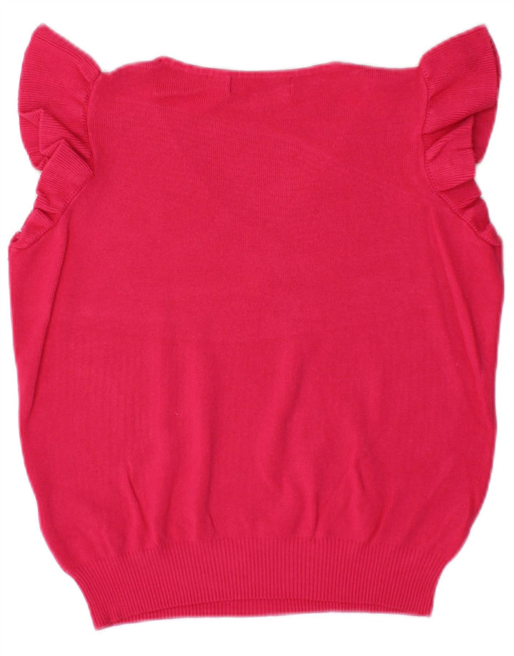 Marks & Spencer Womens Oversized Crop Vest Tank Top UK 10 Small Pink