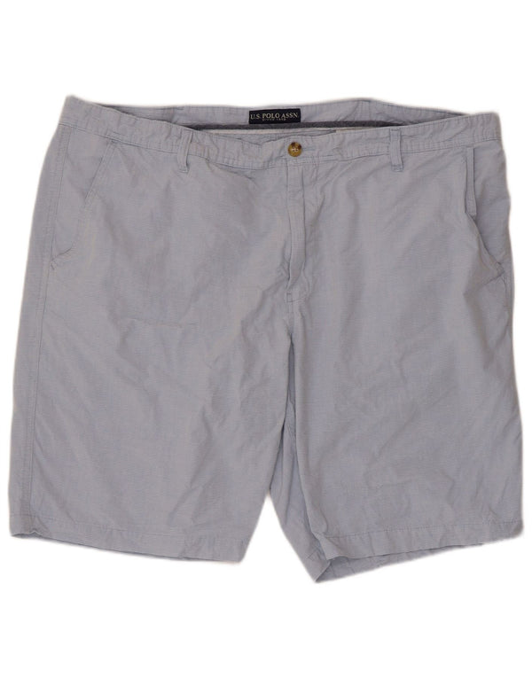 U.S. Polo Assn. Mens Chino Shorts W44 2XL Blue Pinstripe Cotton