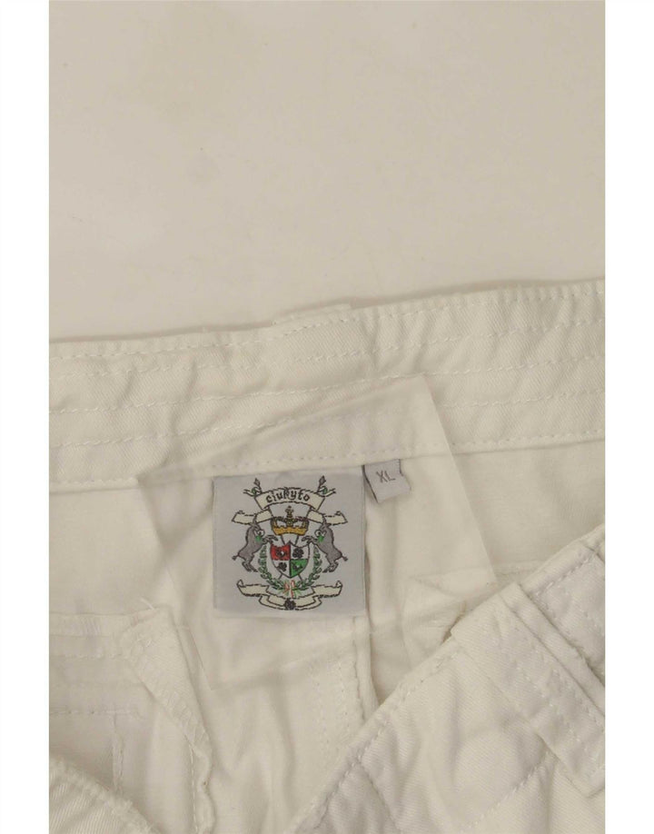 Vintage Mens Cargo Shorts XL W38  White