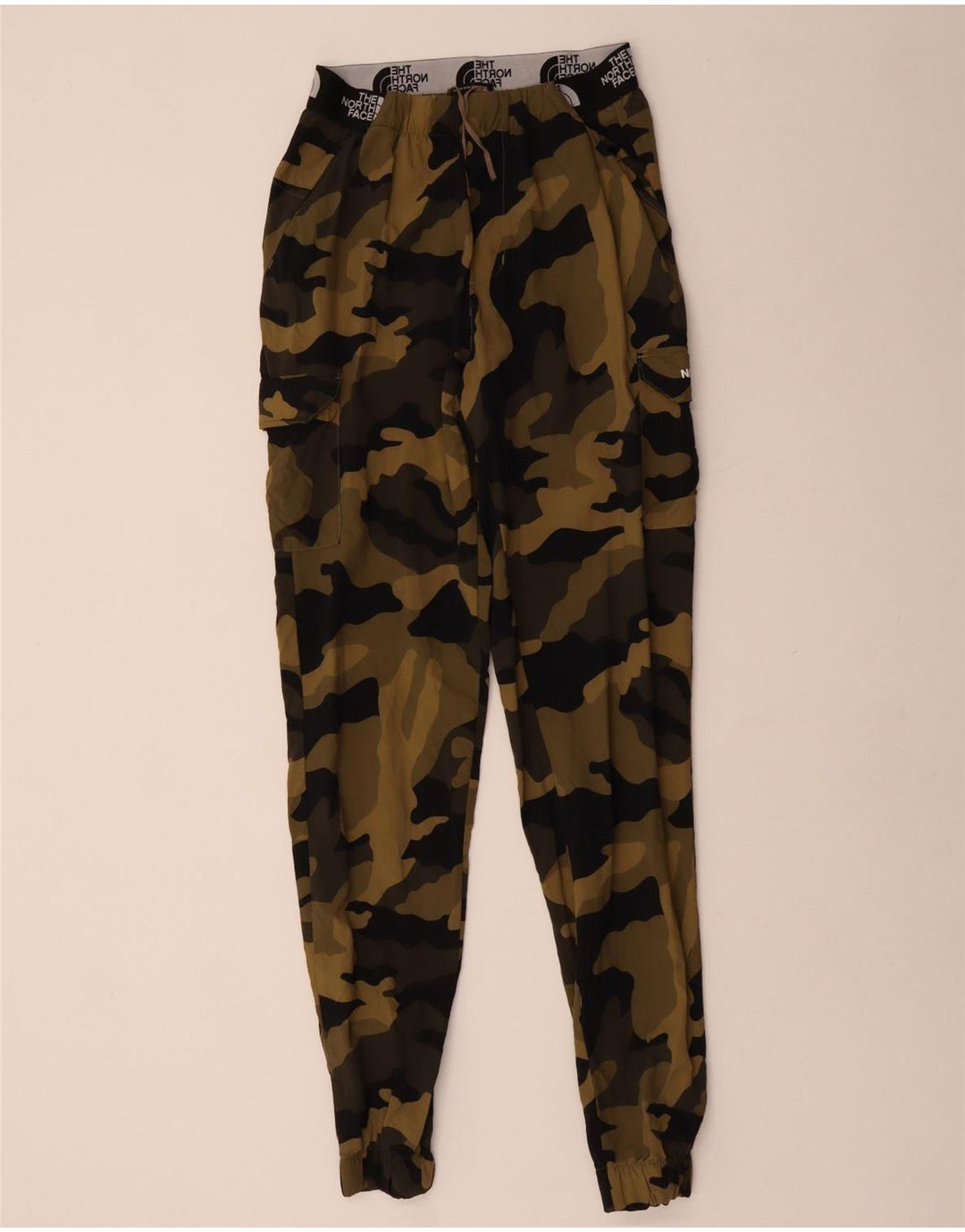 The North Face Womens Graphic Cargo Trousers Small W26 L30 Khaki Camouflage