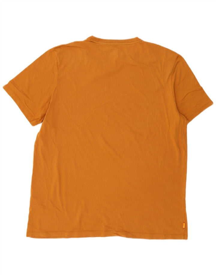 Timberland Mens Regular Fit Regular Fit Graphic T-Shirt Top 2XL Orange Logo