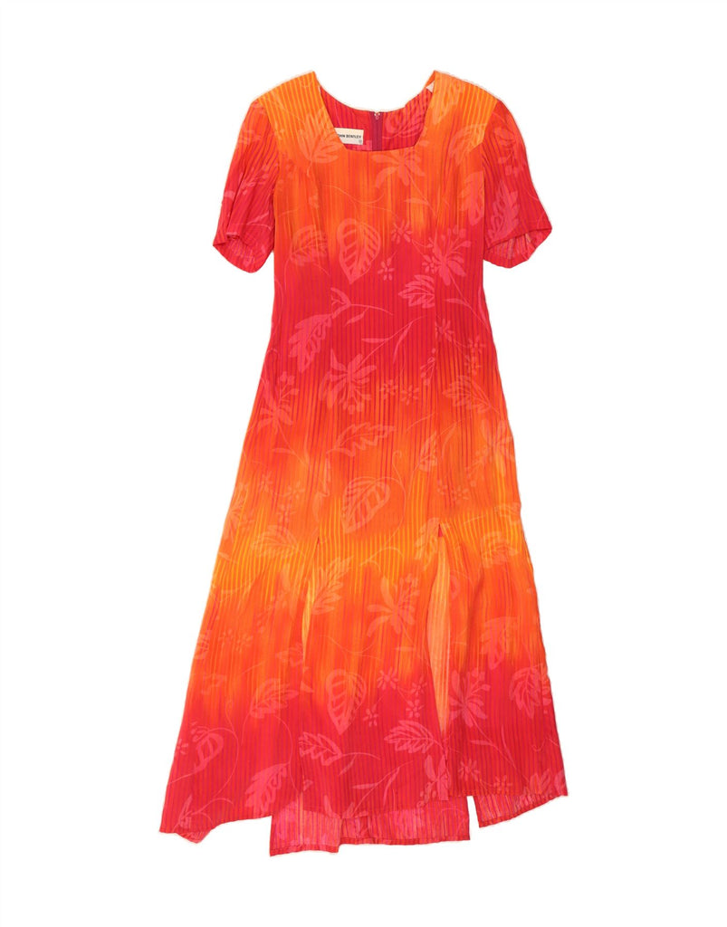 JOHN BENTLEY Womens Maxi Dress UK 8 Small Multicoloured Floral Cupro Vintage John Bentley and Second-Hand John Bentley from Messina Hembry 