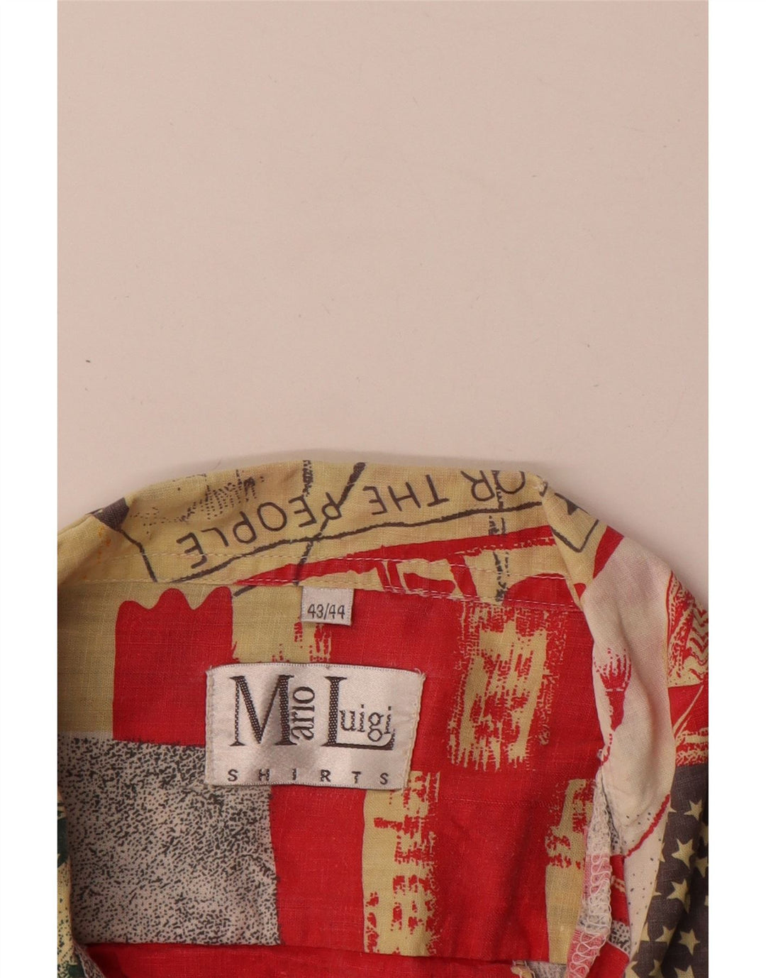 Vintage Mens Abstract Pattern Shirt Size 43/44 Large Multicoloured
