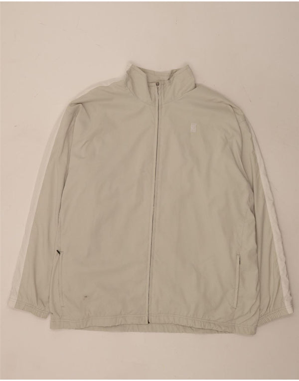 Nike Mens Tracksuit Top Jacket UK 47/48 2XL Beige Colourblock Polyester