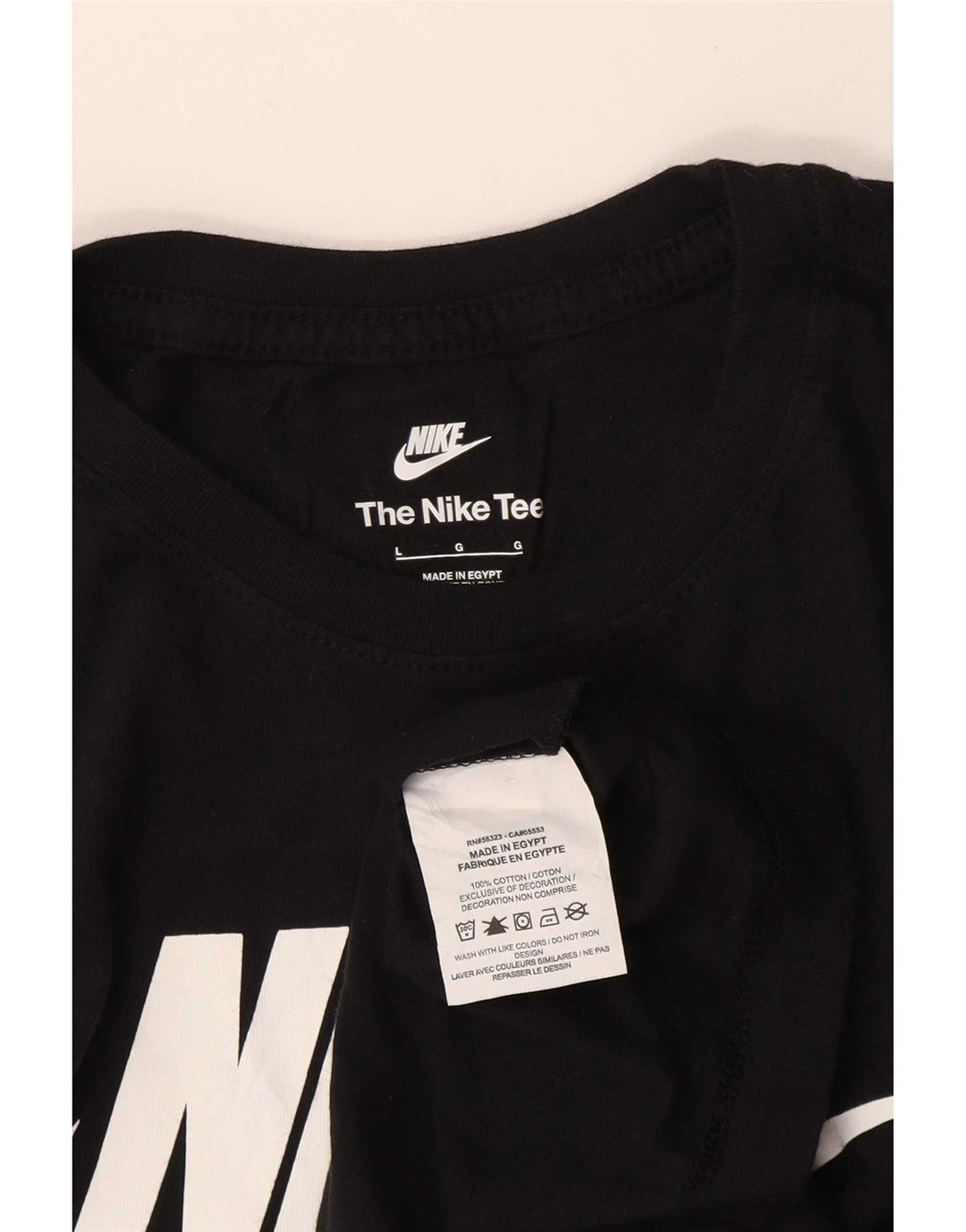 Nike Mens Graphic T-Shirt Top Large Black Cotton