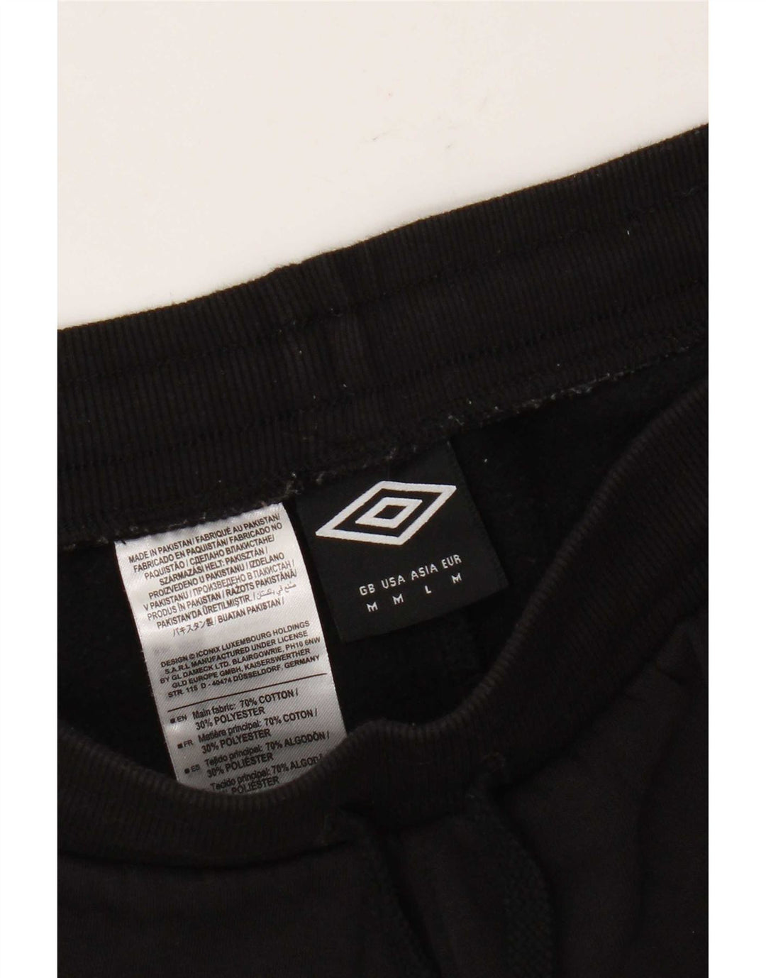 Umbro Womens Sport Shorts UK 14 Medium Black Cotton