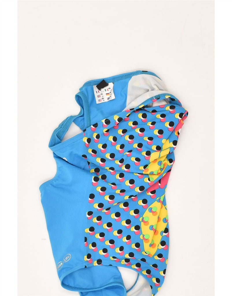 ARENA Girls Bodysuit 10-11 Years Blue Spotted | Vintage Arena | Thrift | Second-Hand Arena | Used Clothing | Messina Hembry 