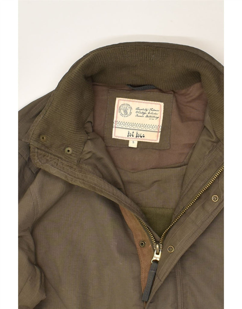 FAT FACE Mens Hooded Windbreaker Jacket UK 36 Small Khaki Nylon | Vintage Fat Face | Thrift | Second-Hand Fat Face | Used Clothing | Messina Hembry 