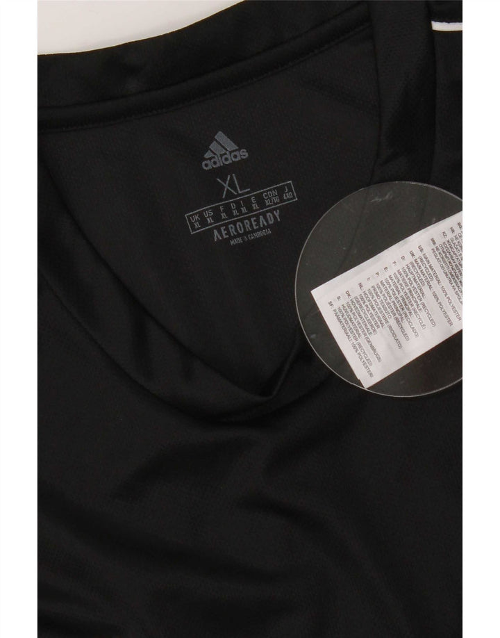 Adidas Mens Aeroready T-Shirt Top XL Black Polyester
