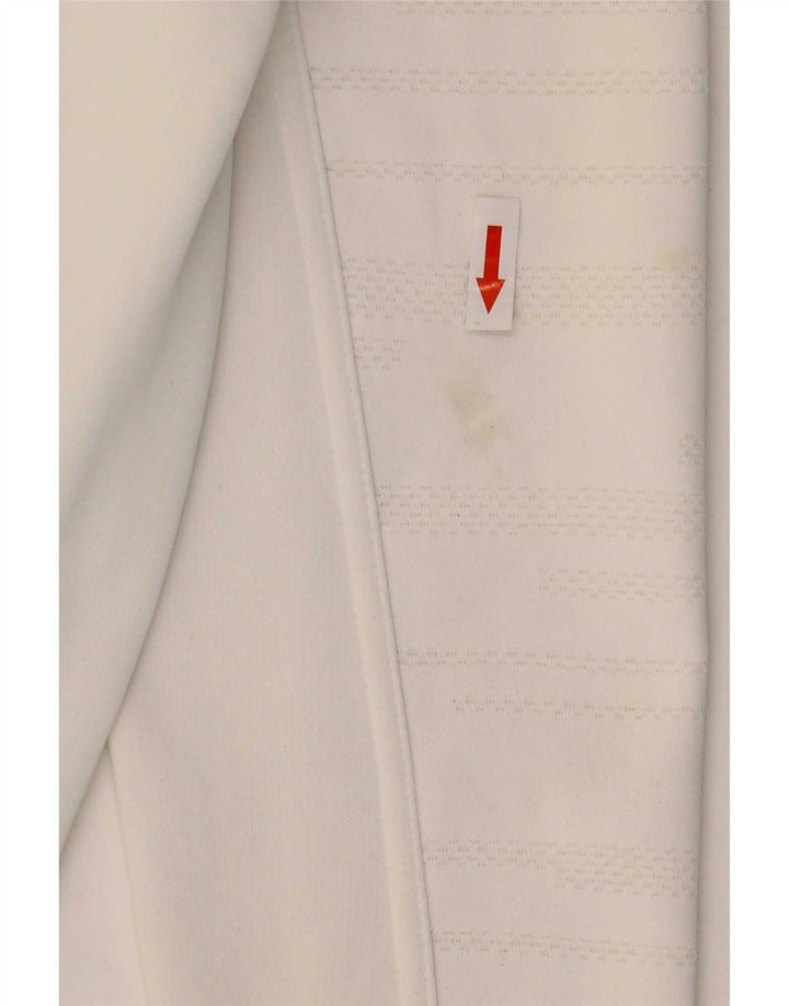 Nike Womens Therma-Fit Tracksuit Top Jacket UK 12 Medium White Polyester