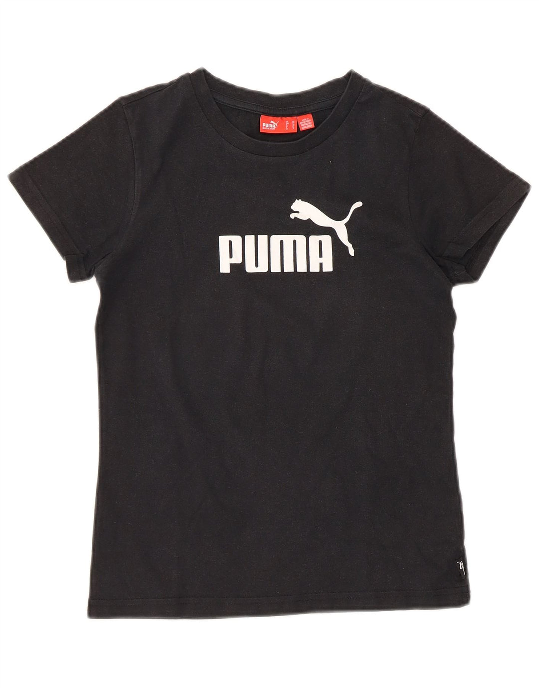 Puma Womens Graphic T-Shirt Top UK 8 Small Black