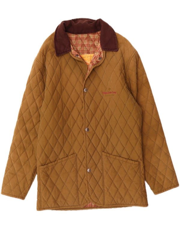 Mash Mens Quilted Jacket IT 52/54 Large Beige Colourblock Cotton