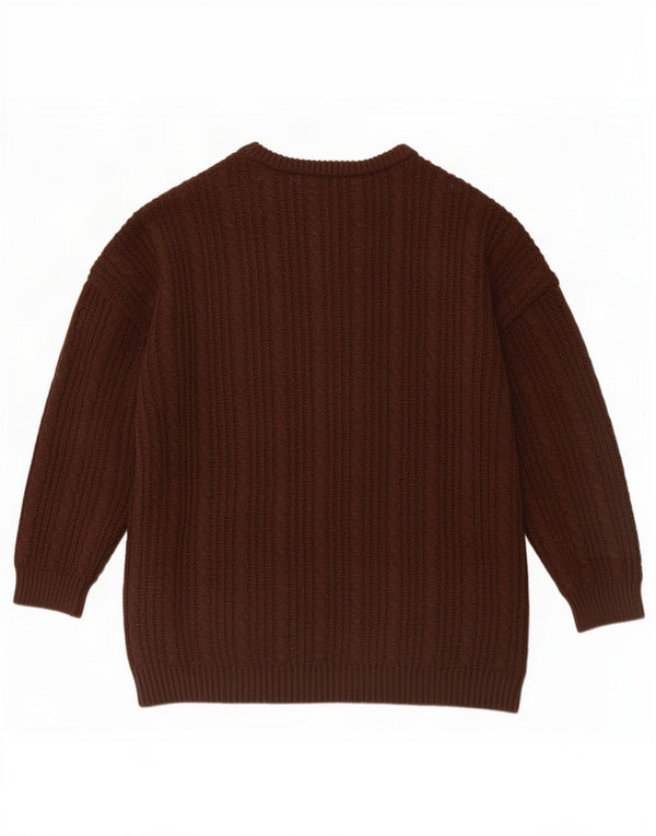 St. Bernard Womens Oversized Cardigan Sweater UK 18/20 XL Brown Acrylic