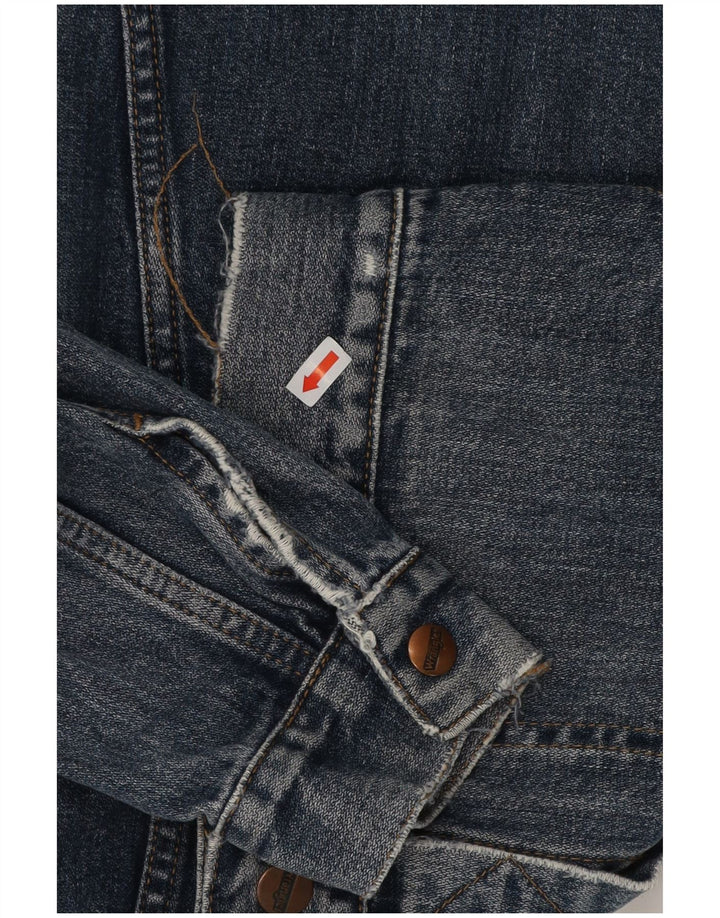 Wrangler Womens Denim Jacket UK 14 Medium Blue Cotton