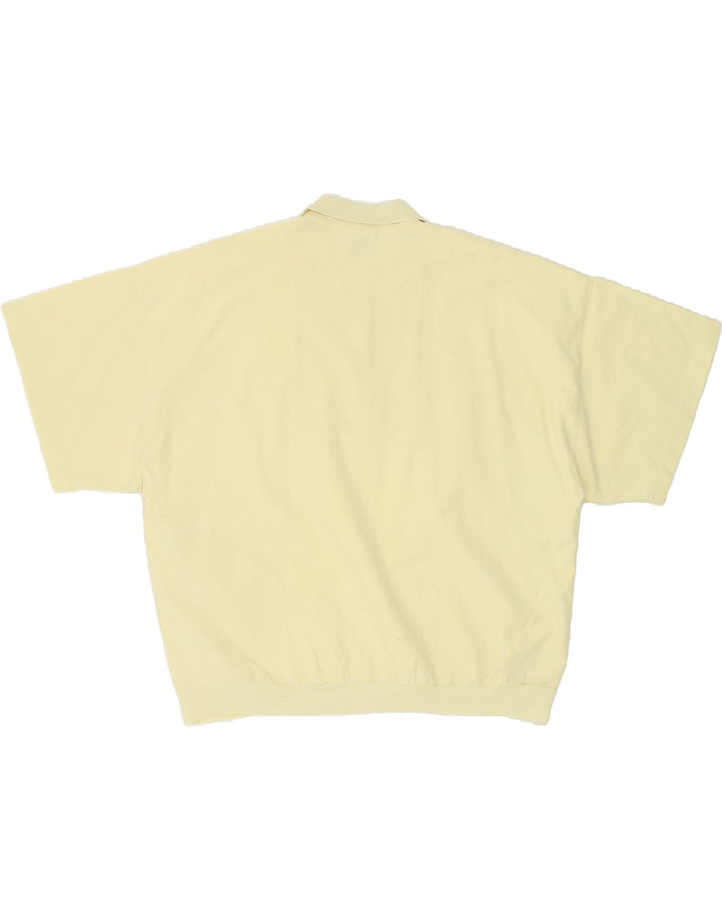 NEW FAST Mens Loose Fit Polo Shirt IT 48/50 Medium Yellow Cotton Vintage New Fast and Second-Hand New Fast from Messina Hembry 