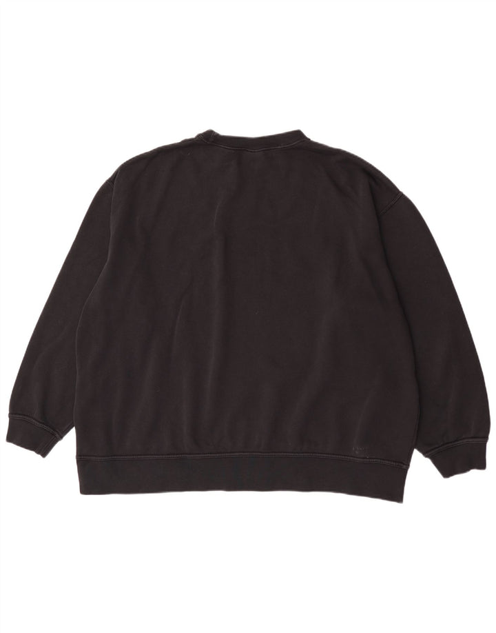 Nike Womens Oversized Sweatshirt Jumper UK 18 XL Black Cotton