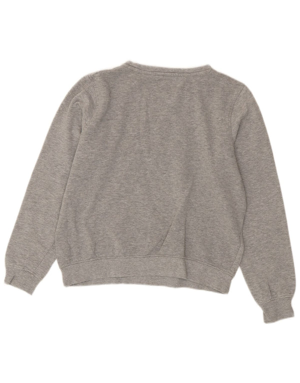 Kappa Womens Graphic Oversized Sweatshirt Jumper UK 10 Small Grey Cotton