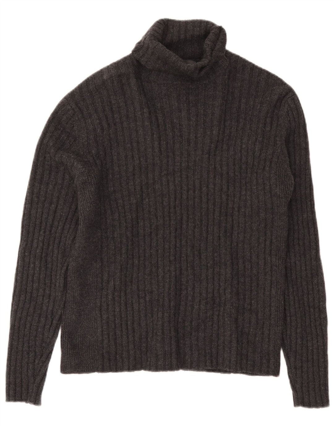 Banana Republic Mens Roll Neck Jumper Sweater Large Grey Wool