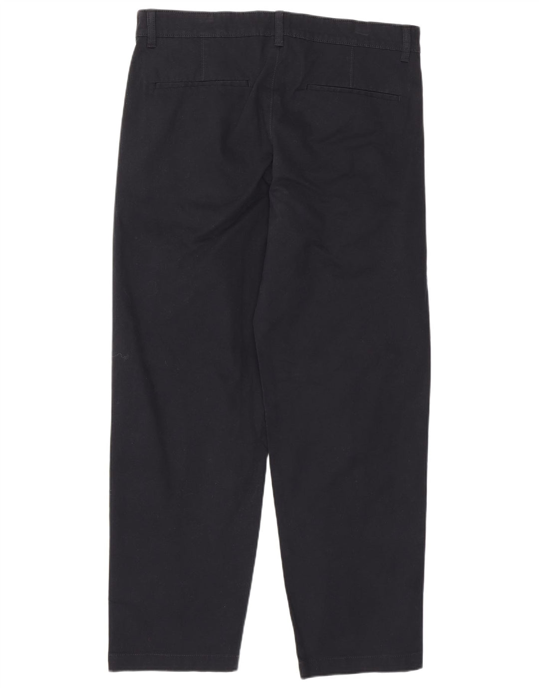 Marks & Spencer Mens Pegged Chino Trousers Medium W34 L29 Navy Blue
