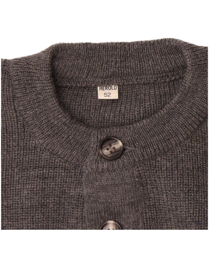 Vintage Mens Crew Neck Jumper Sweater IT 52 Large Grey