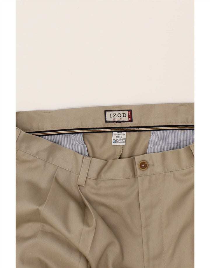 IZOD Mens Pegged Casual Trousers W38 L32 Beige Cotton Vintage Izod and Second-Hand Izod from Messina Hembry 