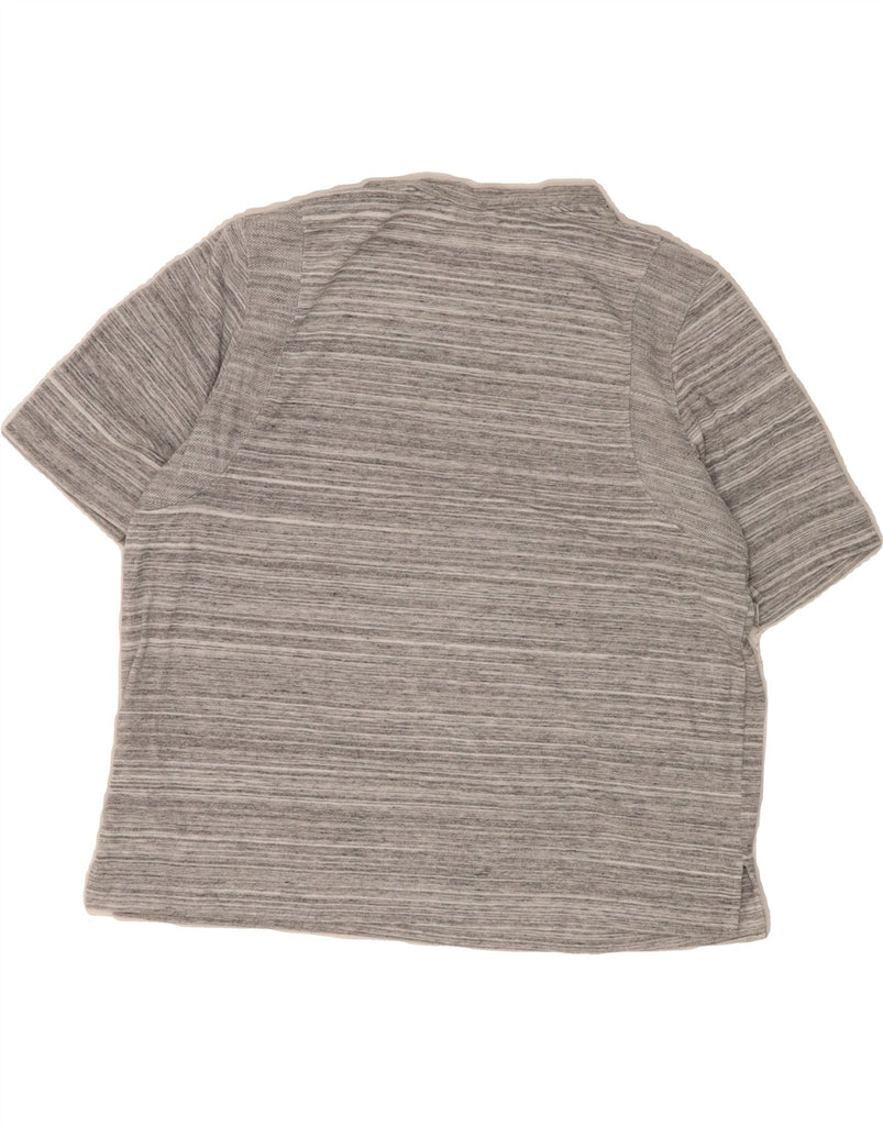 NIKE Womens T-Shirt Top UK 14 Medium Grey Striped Viscose Vintage Nike and Second-Hand Nike from Messina Hembry 