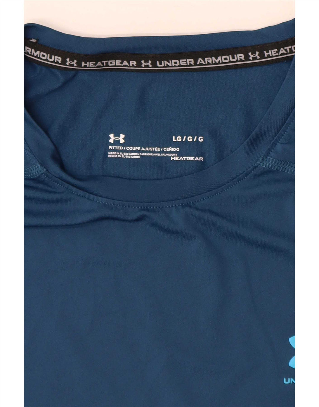 Under Armour Mens Heat Gear T-Shirt Top Large Blue