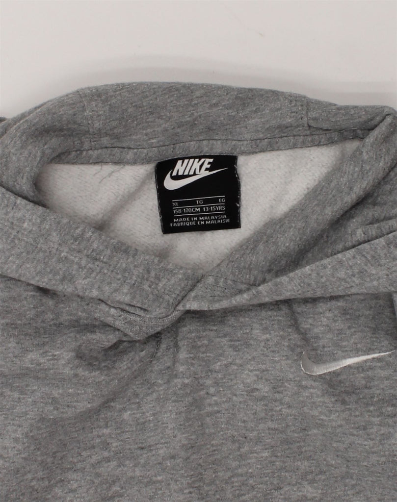 NIKE Boys Hoodie Jumper 13-14 Years XL Grey Cotton | Vintage Nike | Thrift | Second-Hand Nike | Used Clothing | Messina Hembry 