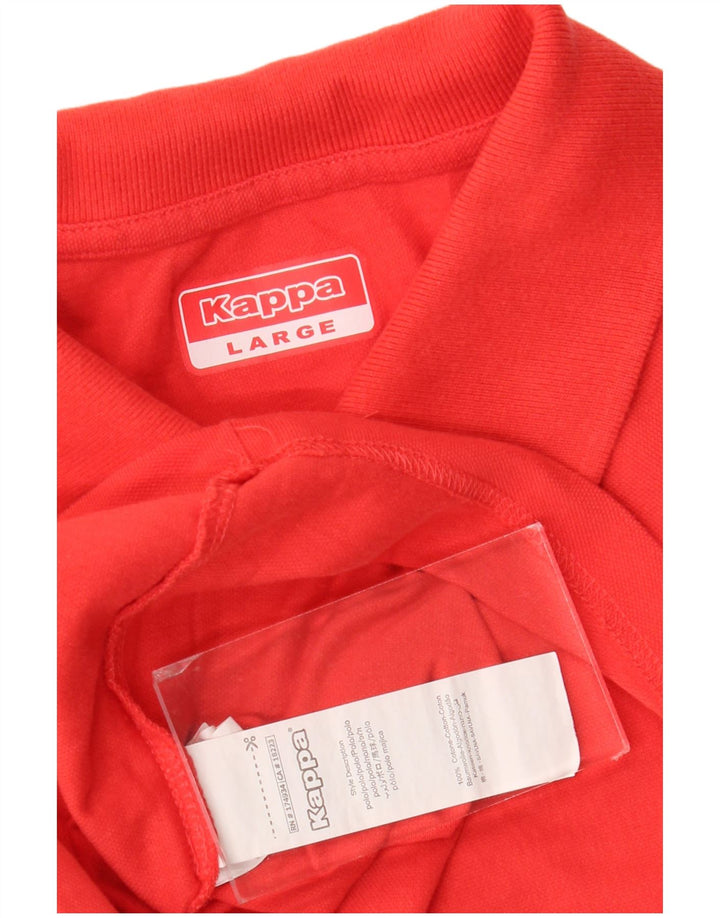 Kappa Mens Polo Shirt Large Red Cotton